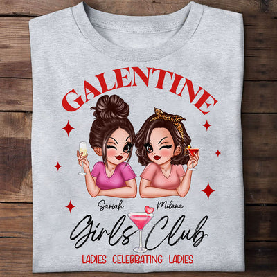 Galentine Girls Club Pretty Girls Personalized Shirt,  Shirt, Social Club, Besties Gift