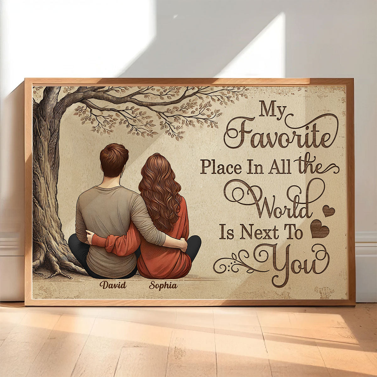 Personalized Vintage Couple Next To You Poster,  Gift, Anniversary Gift for Couples