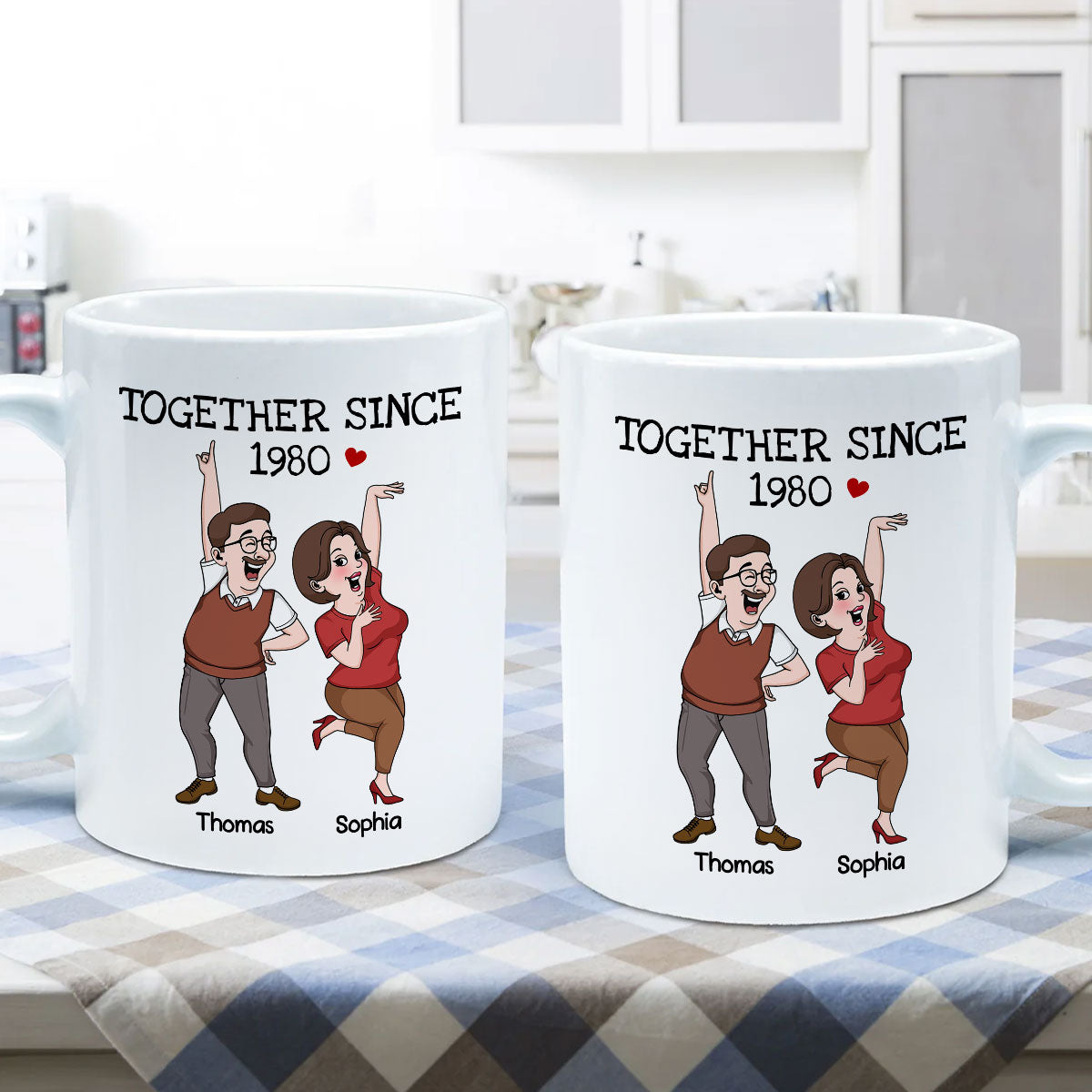 Funny Couple Together Since Personalized Mug,  Anniversary Gift For Him, For Her