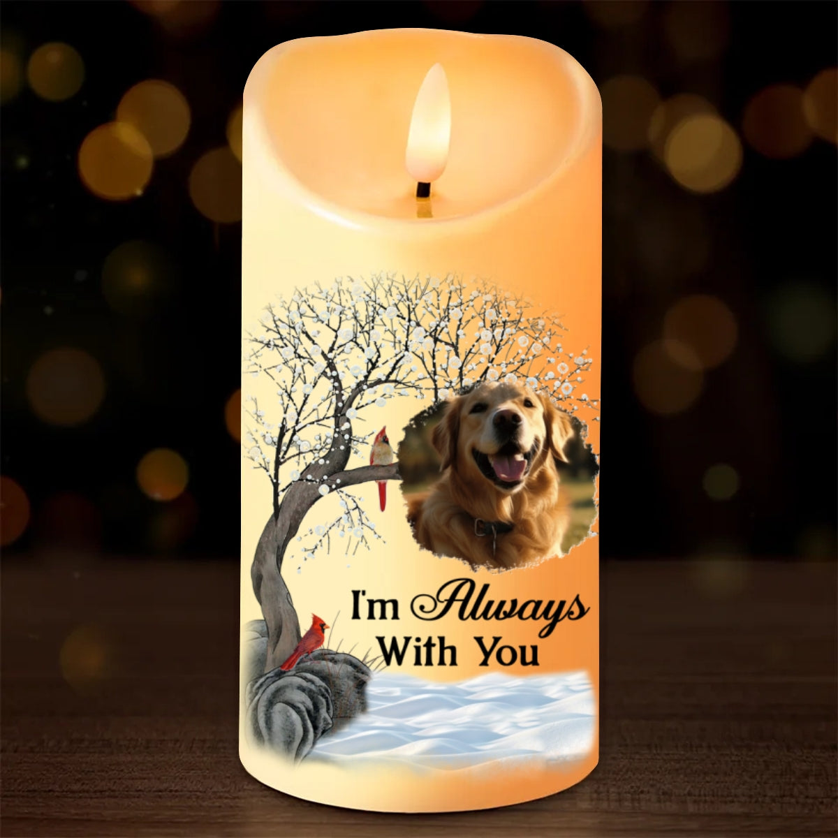 Upload Photo A Companion Is Gone But The Memory Lives On Personalized Flameless LED Candle, Christmas Gift, Sympathy Gift For Pet Lovers