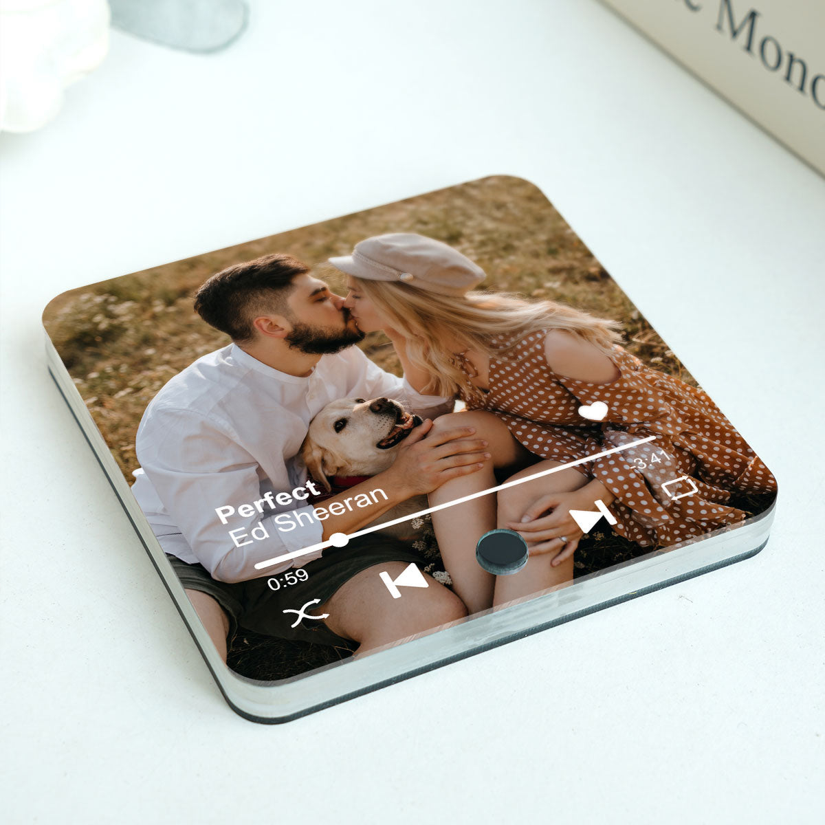 Custom Photo & Favorite Song Personalized Music Fridge Magnet,  Gift For Couple