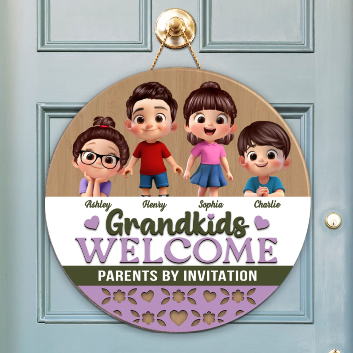 Grandkids Welcome Parents by Invitation Personalized Fall Decor for Grandparents House