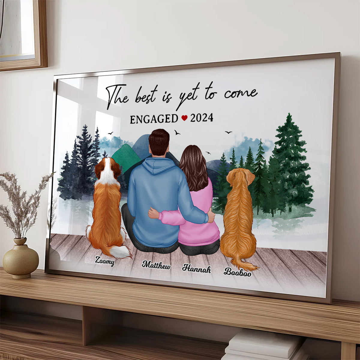 The Best Is Yet To Come Personalized Poster, Engagement Gift, Bridal Shower Gift for Couple, Best Friends, Sisters