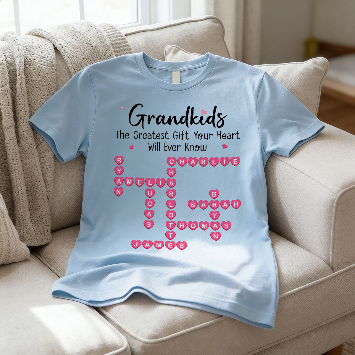 The Greatest Gift You Ever Know Crossword Puzzle Art - Personalized Shirt - Mother's Day Gift For Grandma