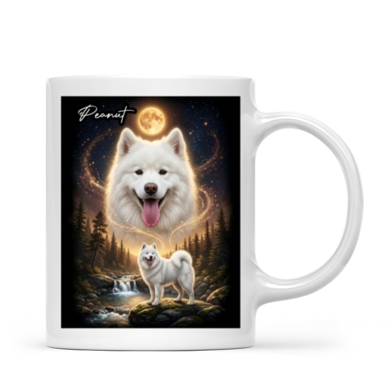 Dog Howling to the Moon - Personalized Mug - Gift for Dog, Cat Lovers, Pet Memorial Gift
