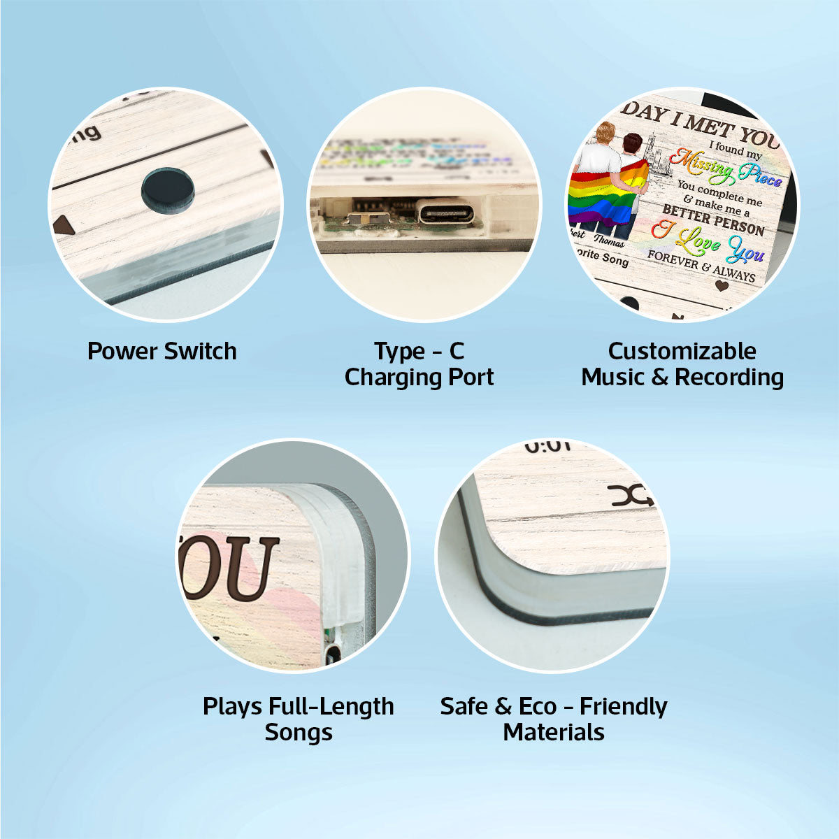 Pride Month LGBT Couple The Day I Met You Personalized Music Fridge Magnet, Gift For Couple