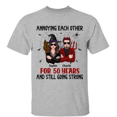 Halloween Couple Annoying Each Other Personalized Shirt