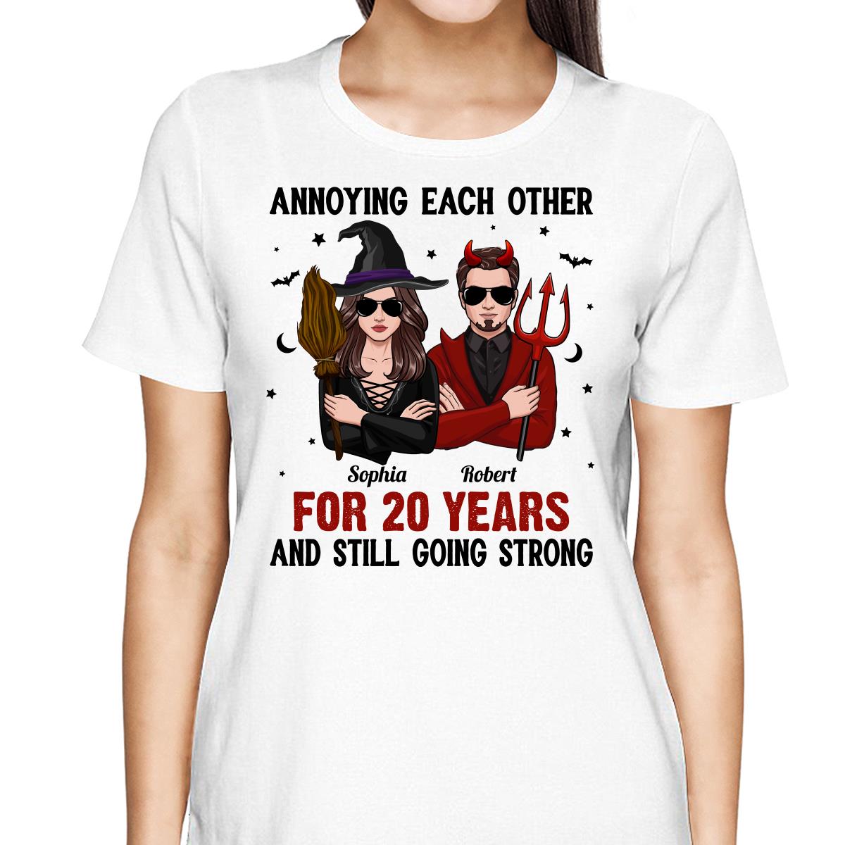 Halloween Couple Annoying Each Other Personalized Shirt