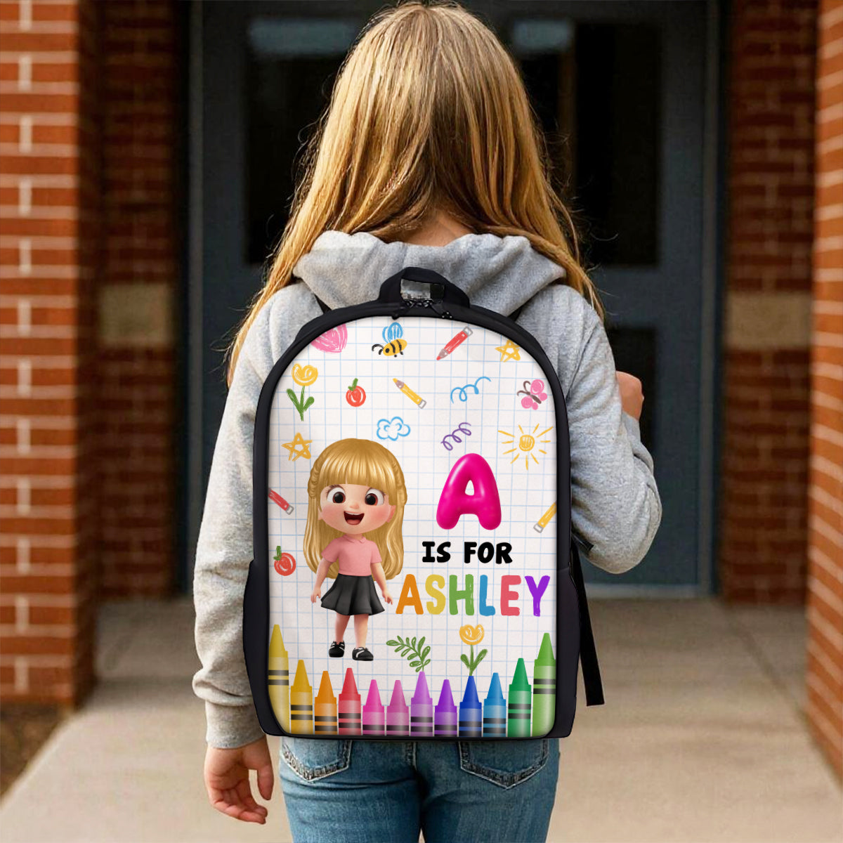 School Kid's Name Personalized Kid Backpack, Back To School gift
