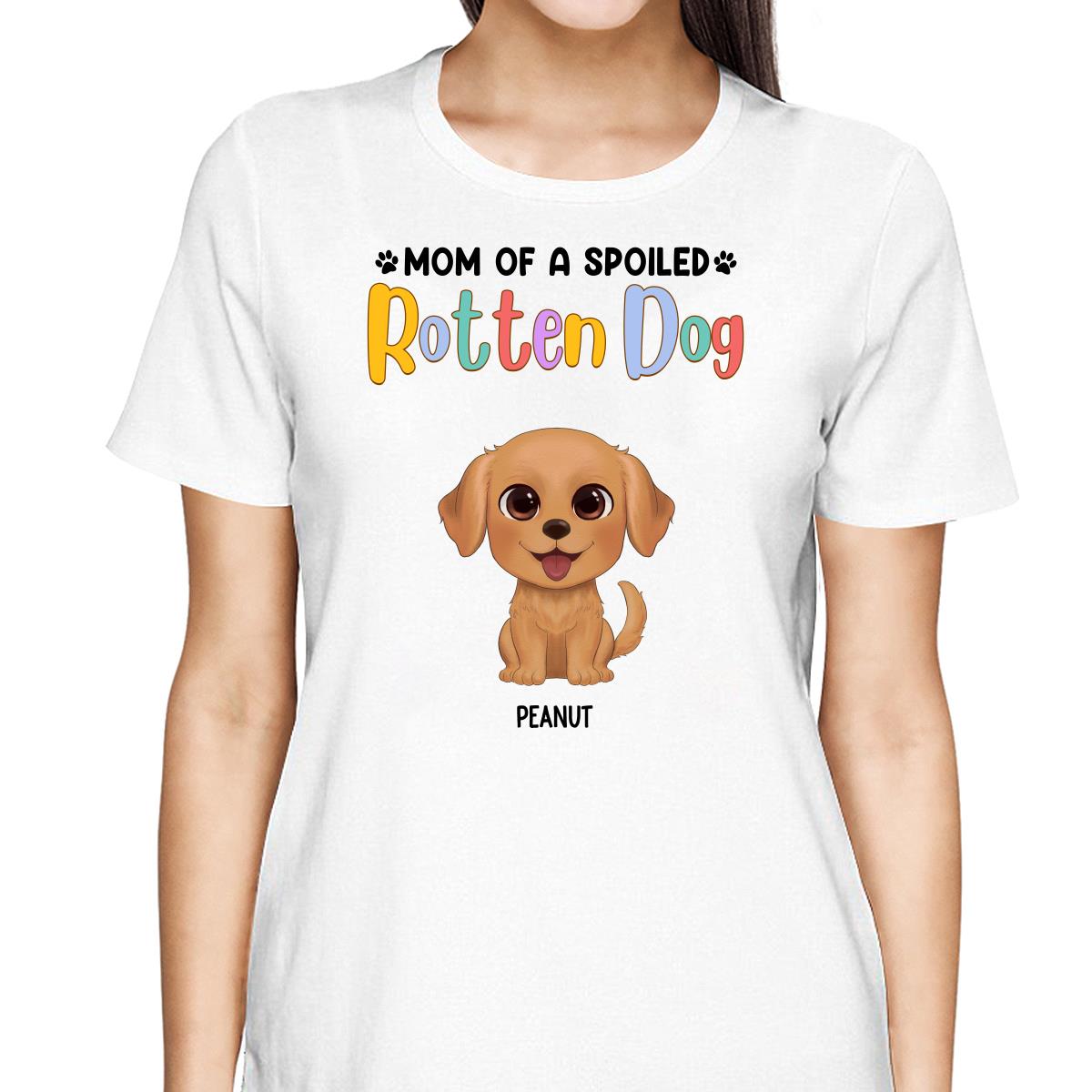 Mom Of Spoiled Rotten Watercolor Cute Dogs Personalized Tank Top Shirt