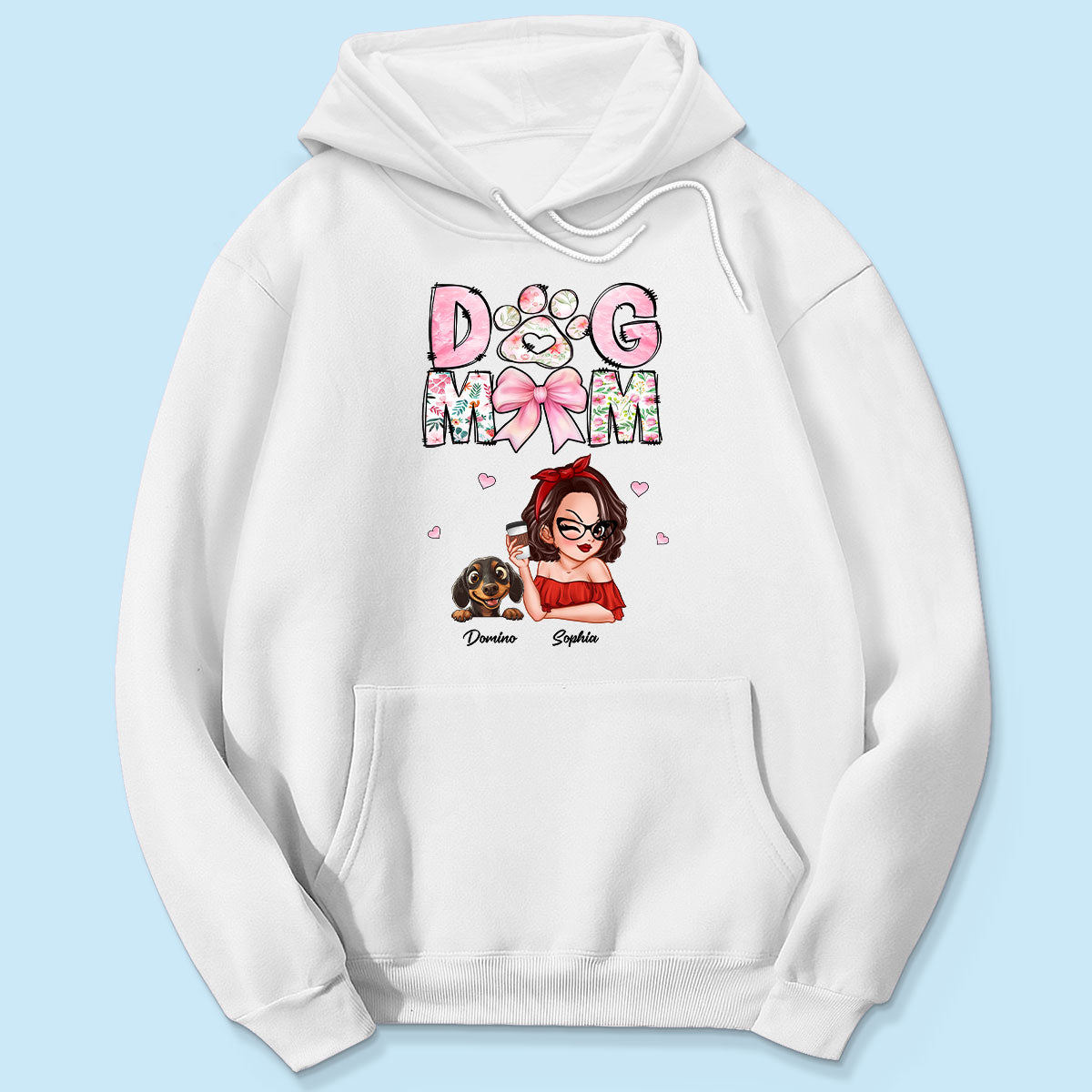 Dog Mom Cartoon Style Woman And Dogs Personalized Shirt, Gift for Dog Lovers