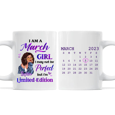 Fashion Girl Limited Edition Birthday Gift Calendar Date Personalized Mug