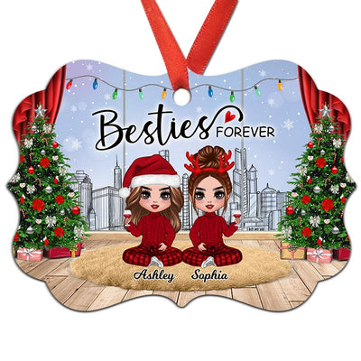 Doll Girls Besties Sisters Christmas Window Personalized Christmas Ornament