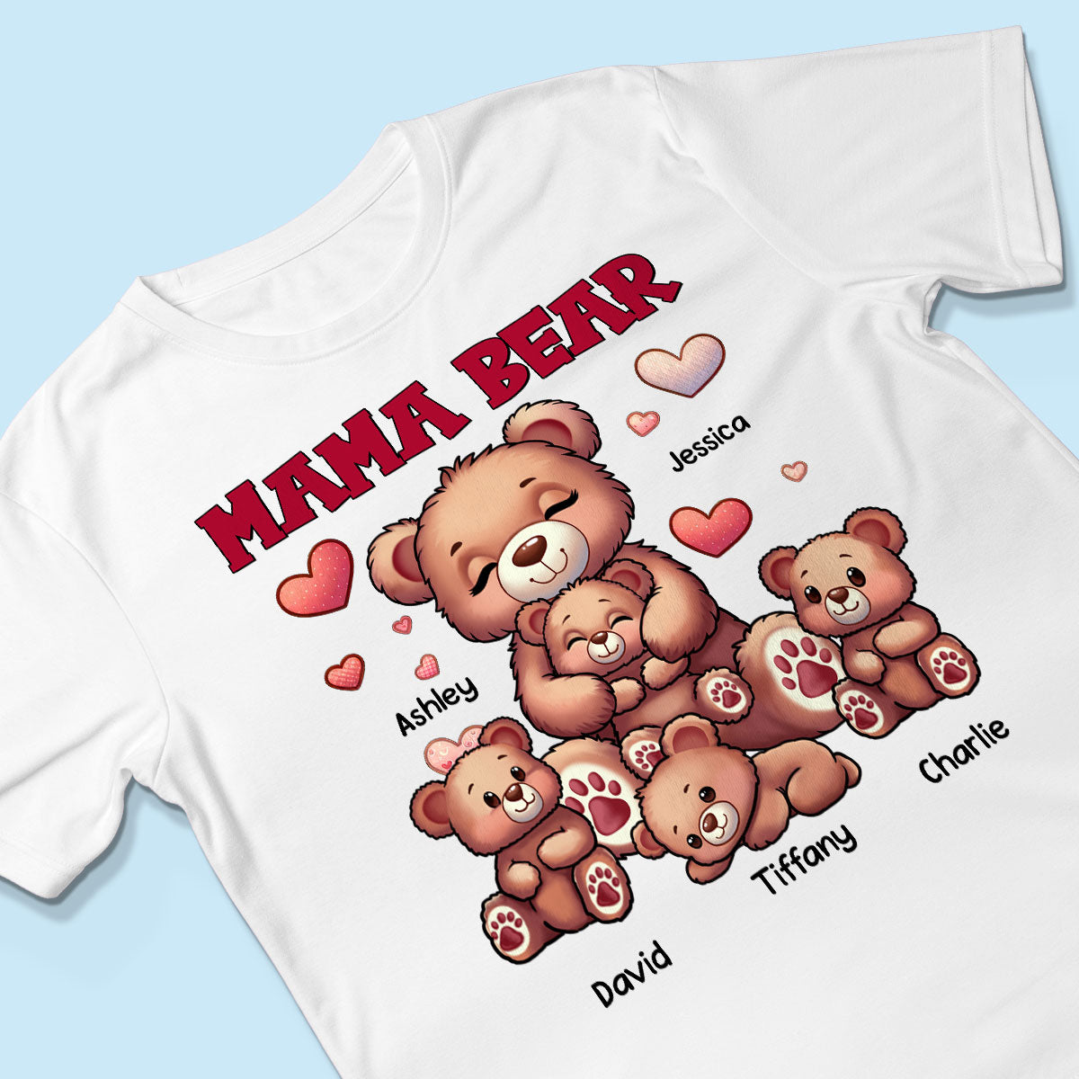 Cute Grandma Bear Mama Bear Personalized Shirt