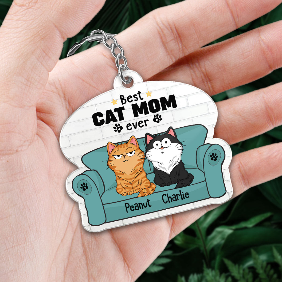 This Is Our Couch Funny Cat Expressions Personalized Acrylic Keychain