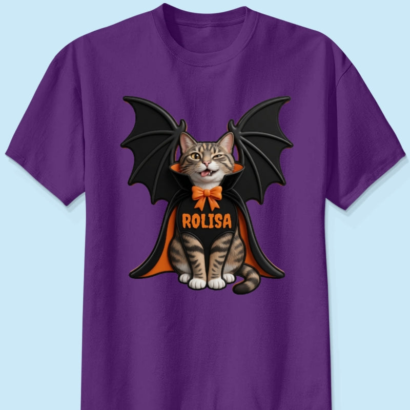 Custom Dog Cat Vampire - Personalized Shirt - Spooky Rustic Halloween Porch Decoration
