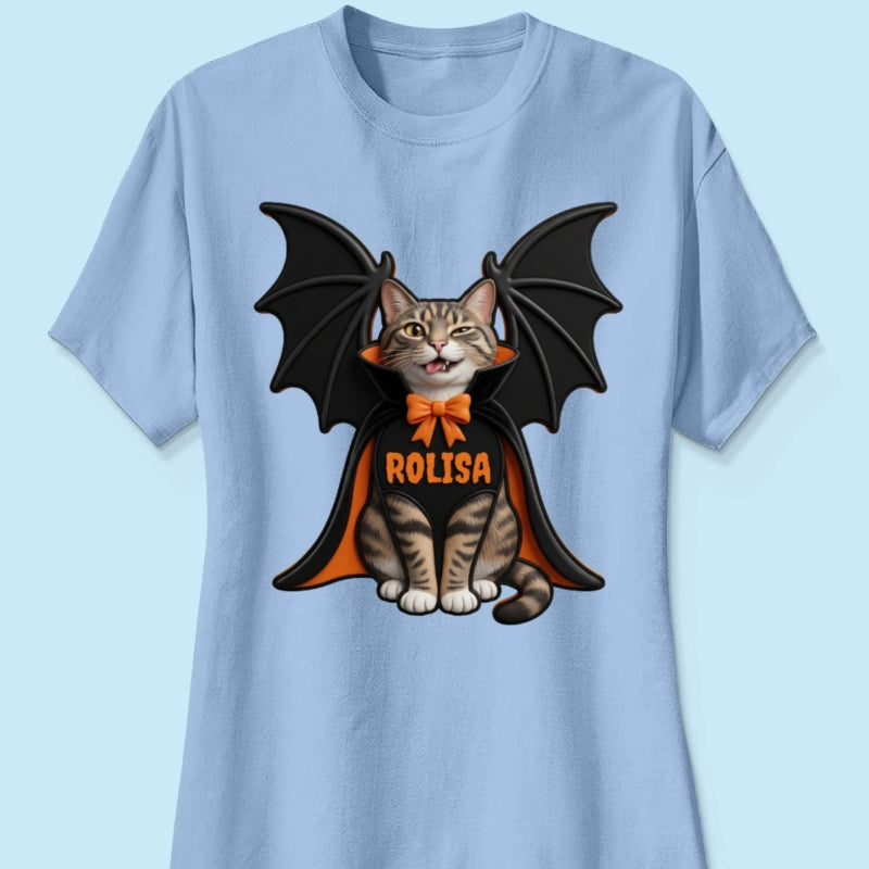 Custom Dog Cat Vampire - Personalized Shirt - Spooky Rustic Halloween Porch Decoration