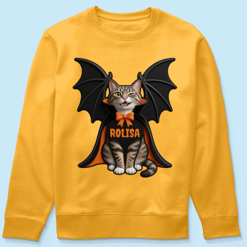 Custom Dog Cat Vampire - Personalized Shirt - Spooky Rustic Halloween Porch Decoration