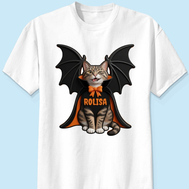 Custom Dog Cat Vampire - Personalized Shirt - Spooky Rustic Halloween Porch Decoration
