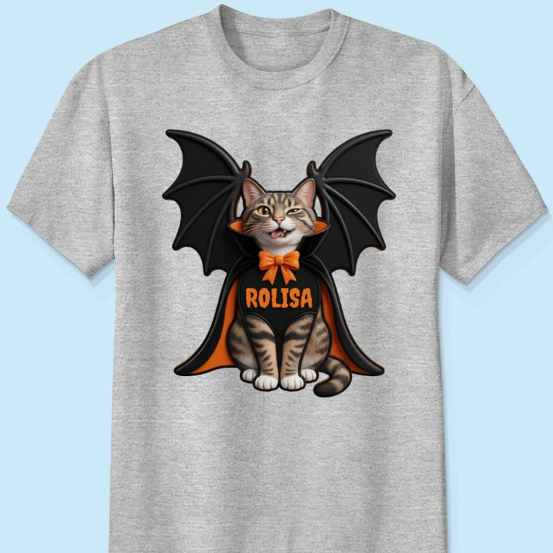 Custom Dog Cat Vampire - Personalized Shirt - Spooky Rustic Halloween Porch Decoration