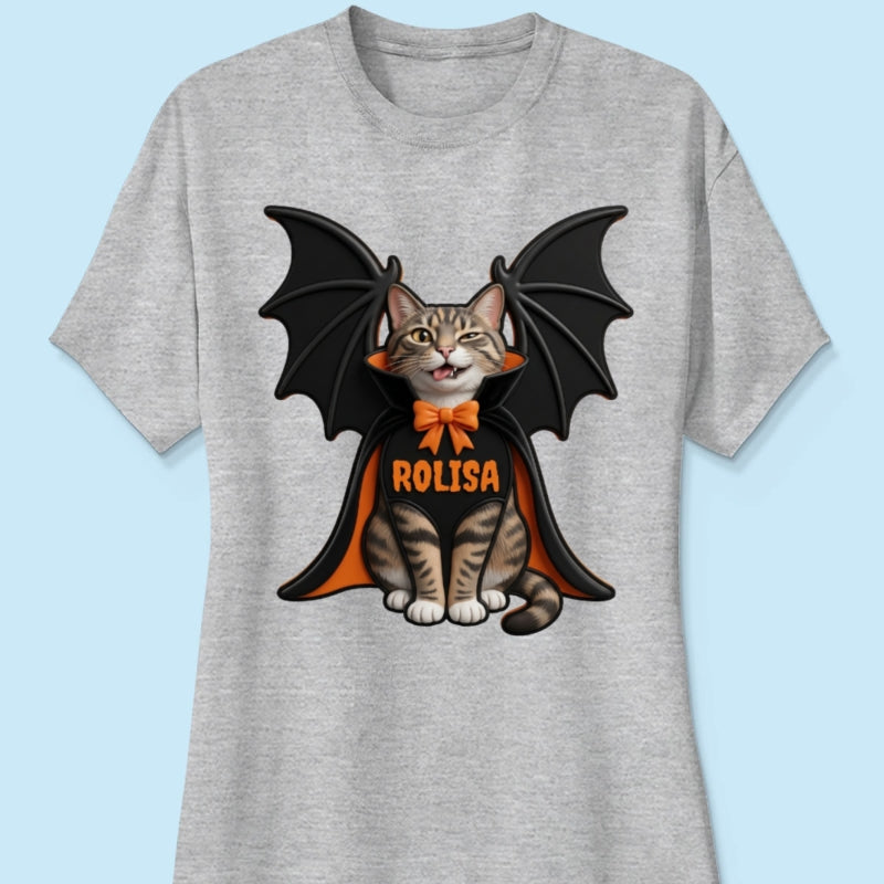 Custom Dog Cat Vampire - Personalized Shirt - Spooky Rustic Halloween Porch Decoration