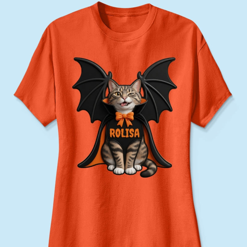 Custom Dog Cat Vampire - Personalized Shirt - Spooky Rustic Halloween Porch Decoration
