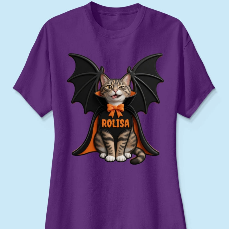 Custom Dog Cat Vampire - Personalized Shirt - Spooky Rustic Halloween Porch Decoration
