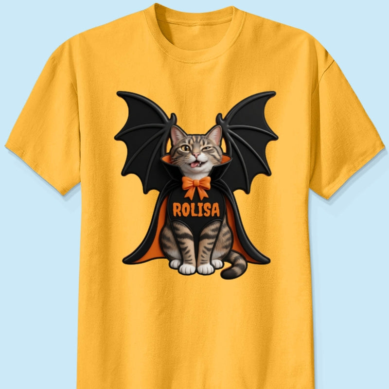 Custom Dog Cat Vampire - Personalized Shirt - Spooky Rustic Halloween Porch Decoration