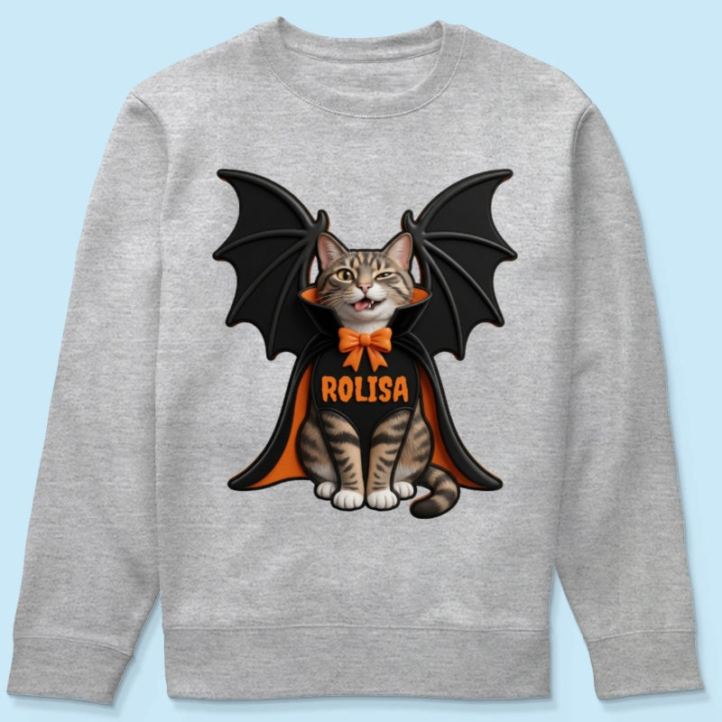 Custom Dog Cat Vampire - Personalized Shirt - Spooky Rustic Halloween Porch Decoration