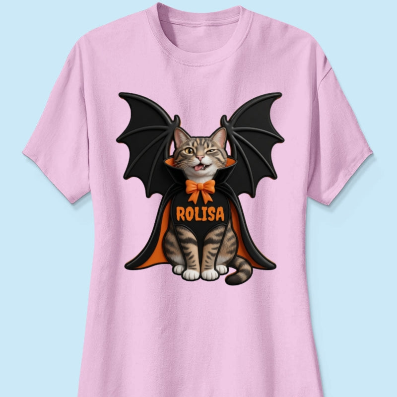 Custom Dog Cat Vampire - Personalized Shirt - Spooky Rustic Halloween Porch Decoration