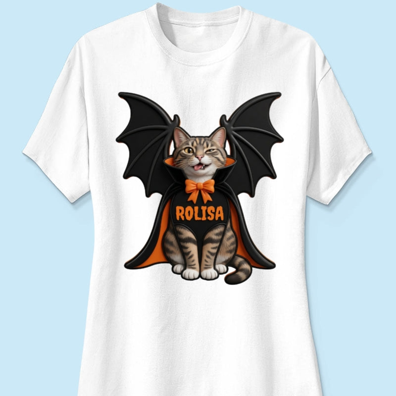 Custom Dog Cat Vampire - Personalized Shirt - Spooky Rustic Halloween Porch Decoration