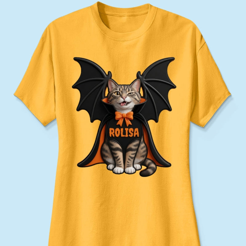 Custom Dog Cat Vampire - Personalized Shirt - Spooky Rustic Halloween Porch Decoration