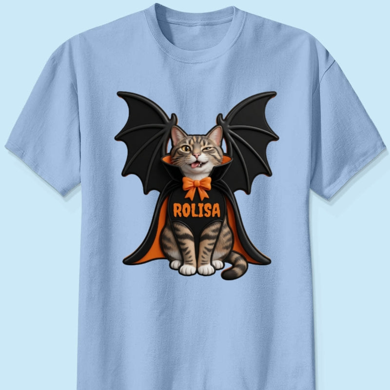 Custom Dog Cat Vampire - Personalized Shirt - Spooky Rustic Halloween Porch Decoration