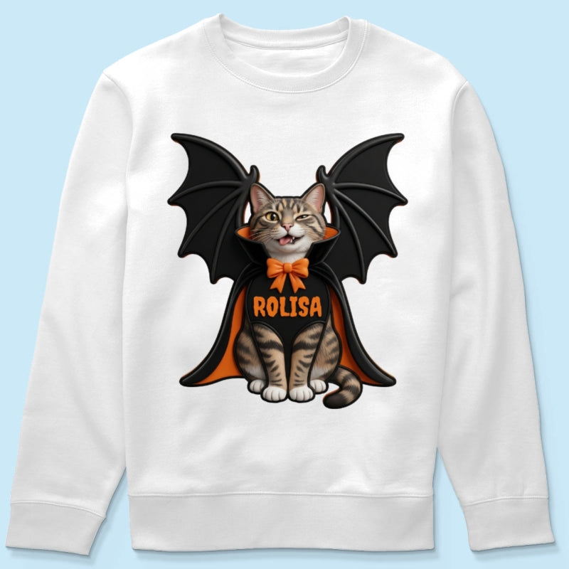 Custom Dog Cat Vampire - Personalized Shirt - Spooky Rustic Halloween Porch Decoration