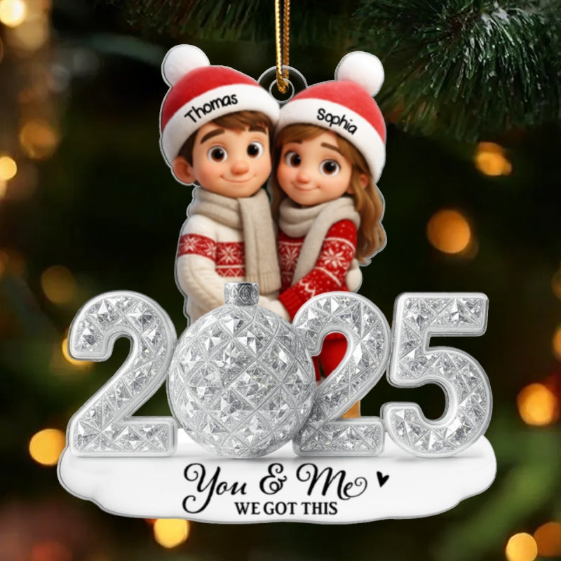 Couple We Got This 3D Crystal Effect - Personalized Acrylic Ornament - Christmas Gift for him, Gift for her