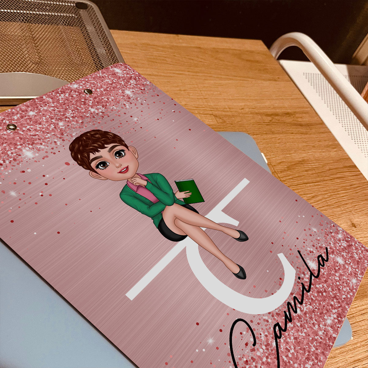 Teacher Sitting Personalized Clipboard, Appreciation Gift, Back To School Gift