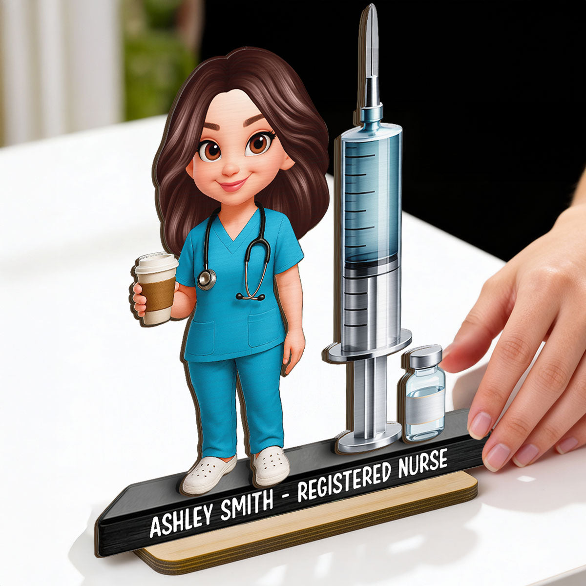 Proud Nurse - Personalized 2-Layered Wooden Plaque - Gift For Nurses