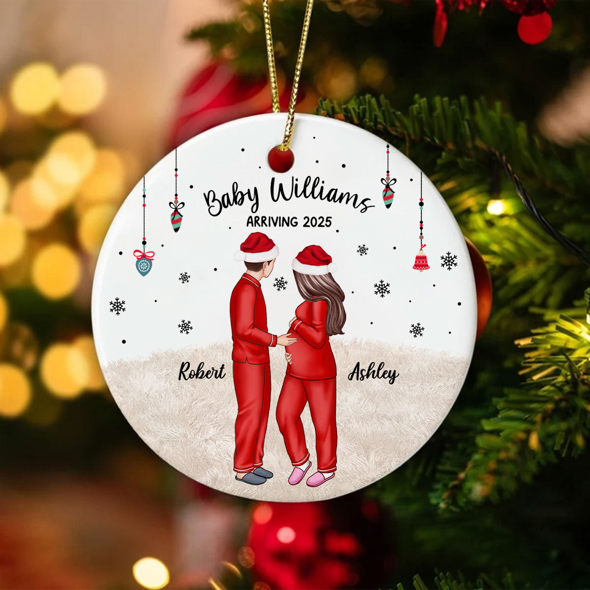 Pregnancy, New Mom Gift, Expecting Parent Gift - Personalized Ornament - New Mom Gift, Expecting Parent Gift