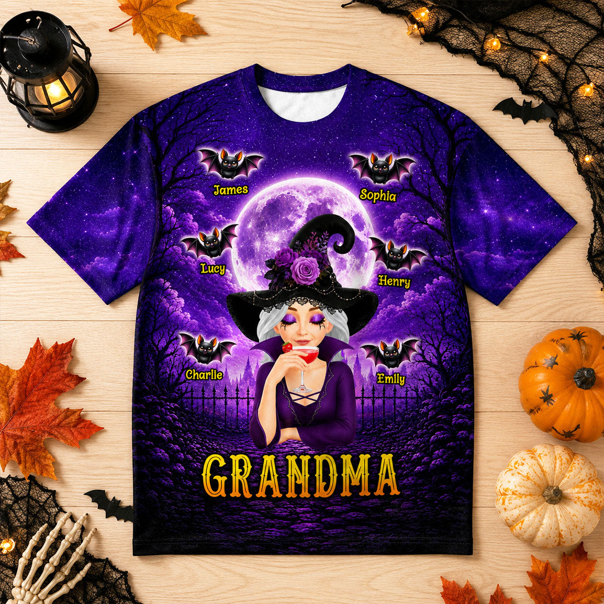 Trending Grandma Witch - Personalized Shirt - Halloween Gift For Grandmas, Moms, Wife