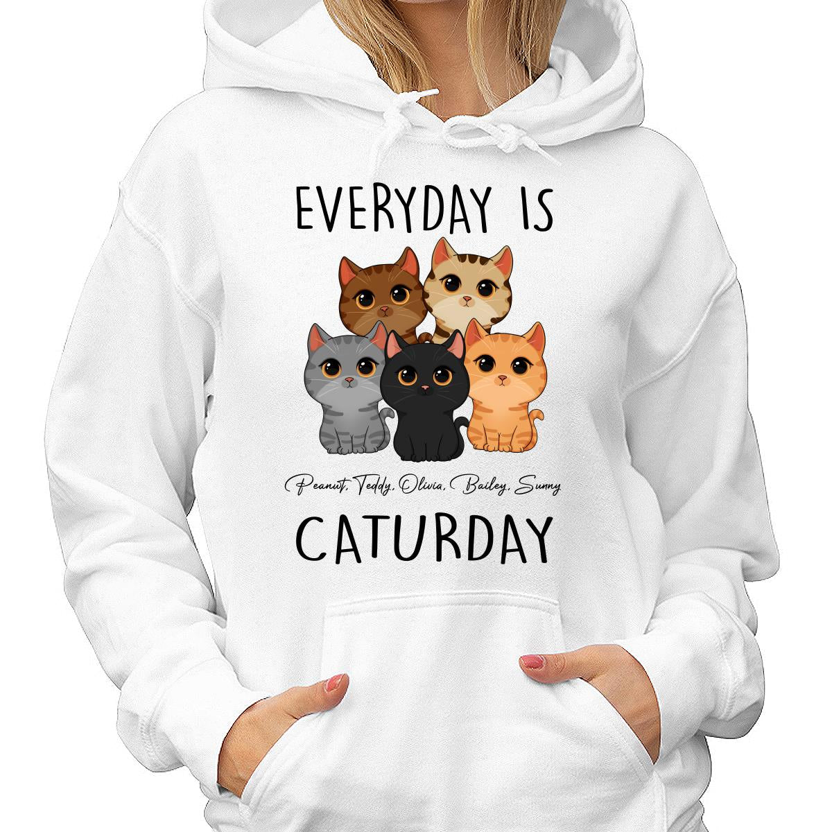 Everyday Is Caturday Cute Cats Vector Personalized Shirt