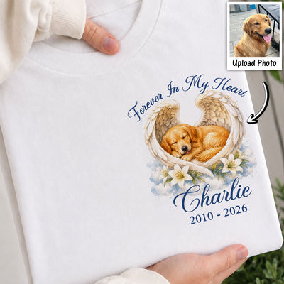 Memorial Upload Dog Cat Custom Photo - Personalized Shirt - Memorial Shirt, Sympathy, Remembrance Gift