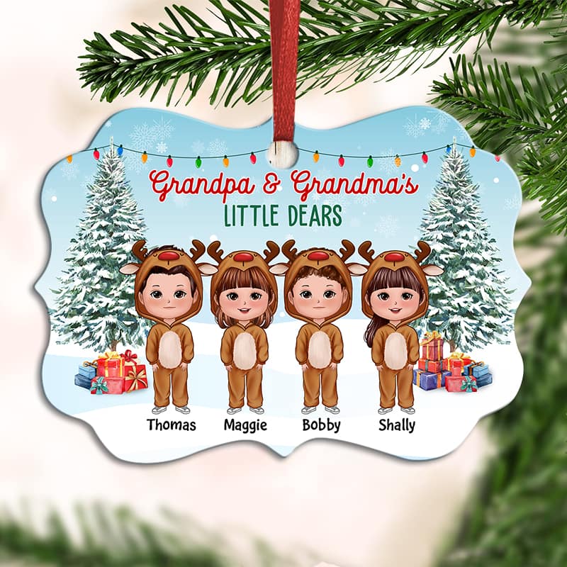 Grandma Grandpa‘s Little Dears Personalized Christmas Ornament