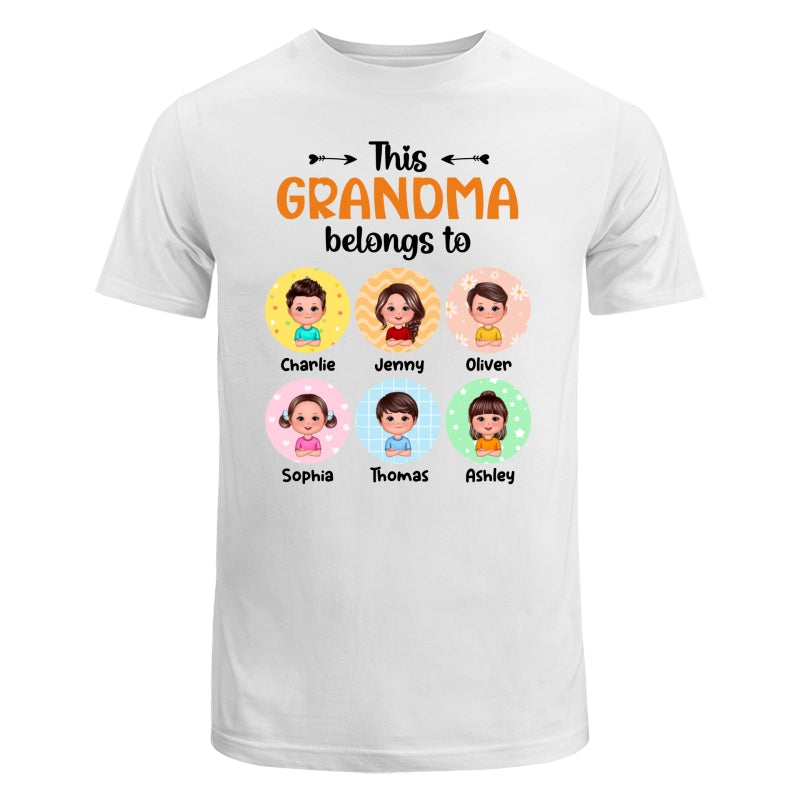 This Grandma Mom Belongs To Doll Kids Pattern Circles Personalized Shirt