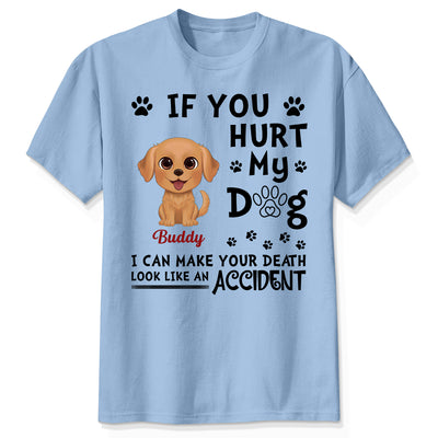If You Hurt My Watercolor Cute Dogs Personalized Shirt
