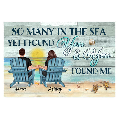 I Found You & You Found Me Personalized Poster, Couple Gift for Him Her