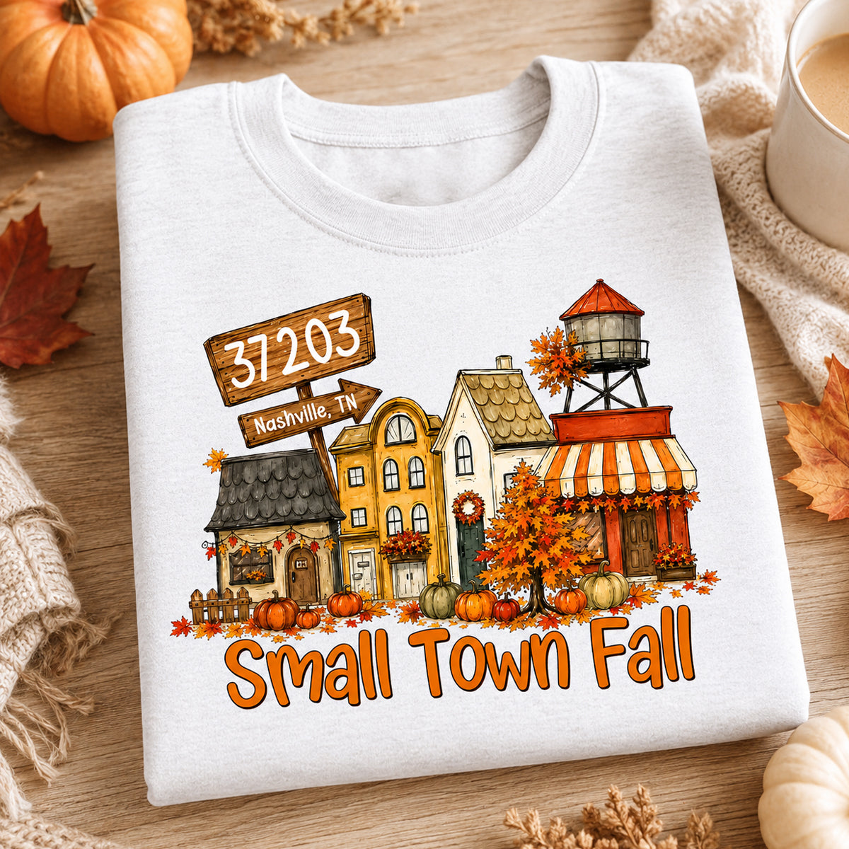 Custom Zip Code Fall Town - Personalized Shirt - Gift for Her