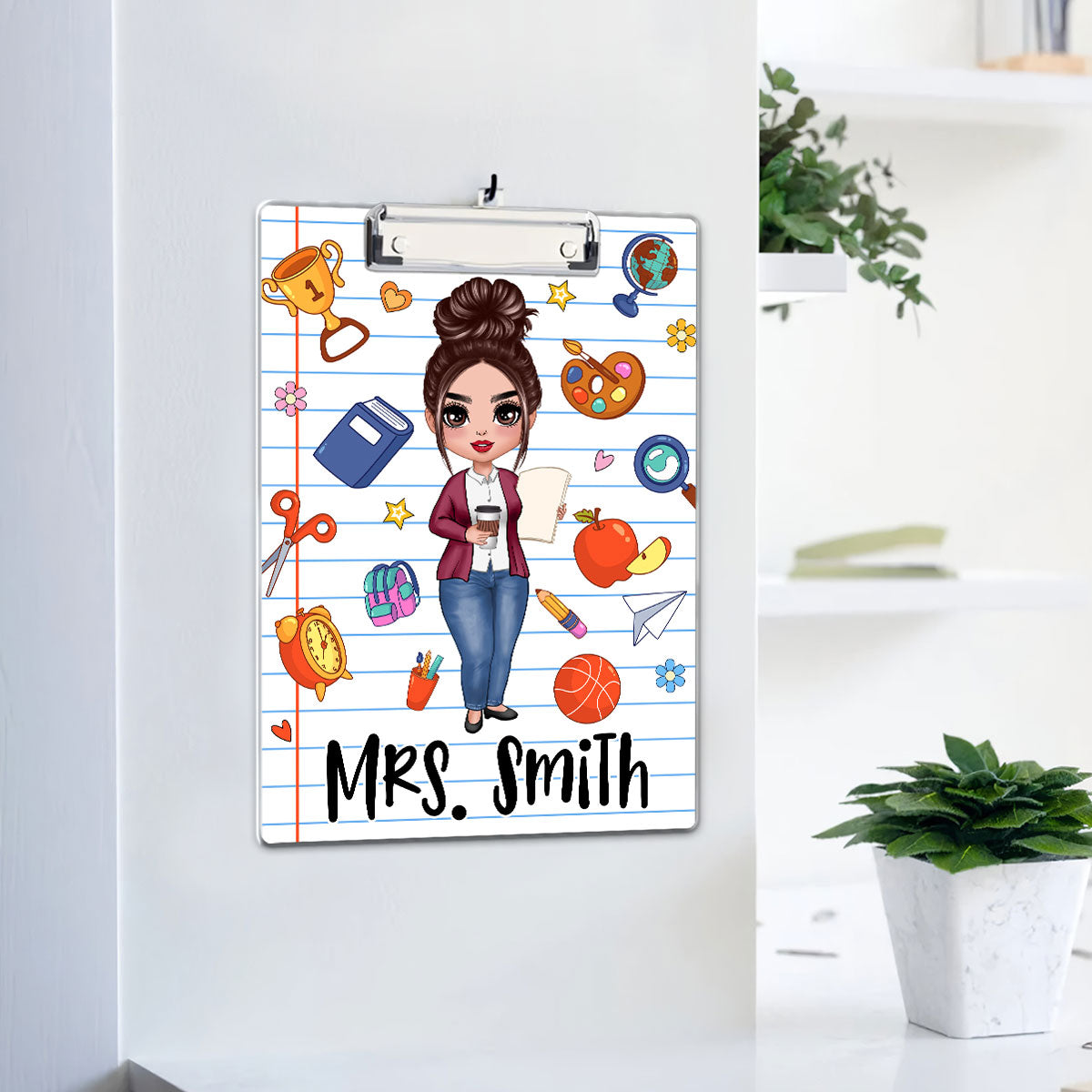 Teacher School Things Personalized Clipboard, Gift For Teacher, Appreciation Gift, Back To School Gift