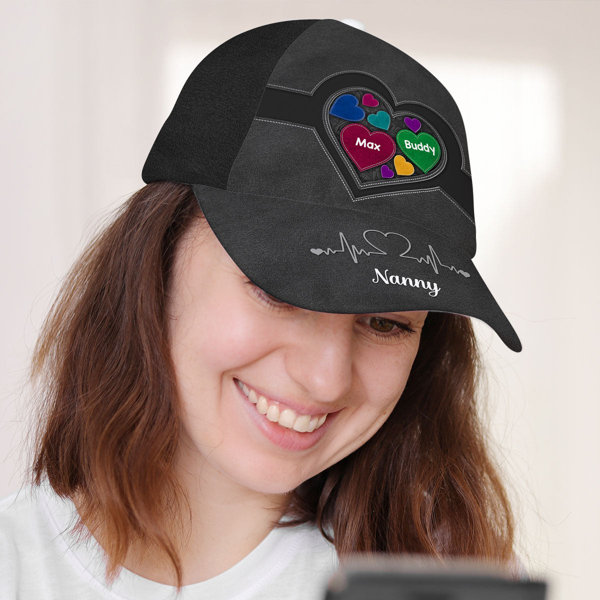Grandma Mom Hearts In Heart Personalized Classic Cap, Mother's Day gift for Moms, for Grandmas