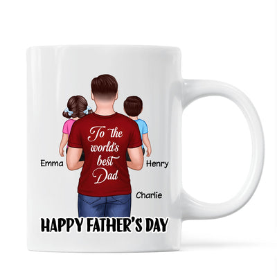 Happy Father‘s Day To The World’s Best Dad Personalized Mug