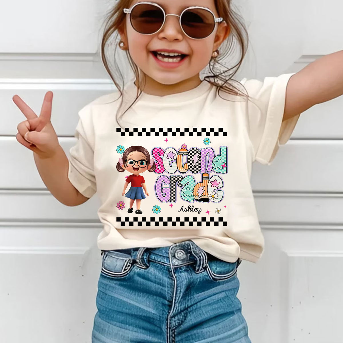 Preppy Back to School Shirt Pre-K to Fourth Grade for Kids, Boys, Girls, 1st Day of School
